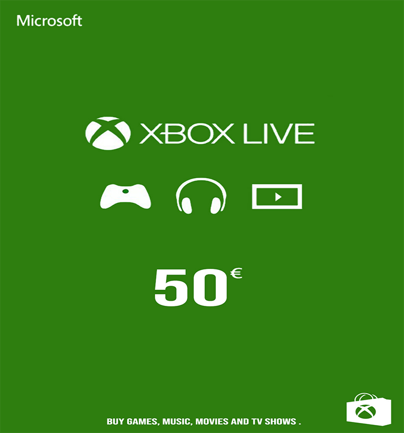 Xbox Live Carte Cadeau 50 EUR